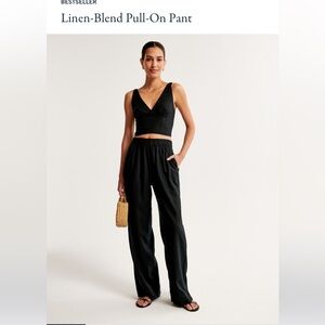 Abercrombie Linen-Blend Pull On Pant